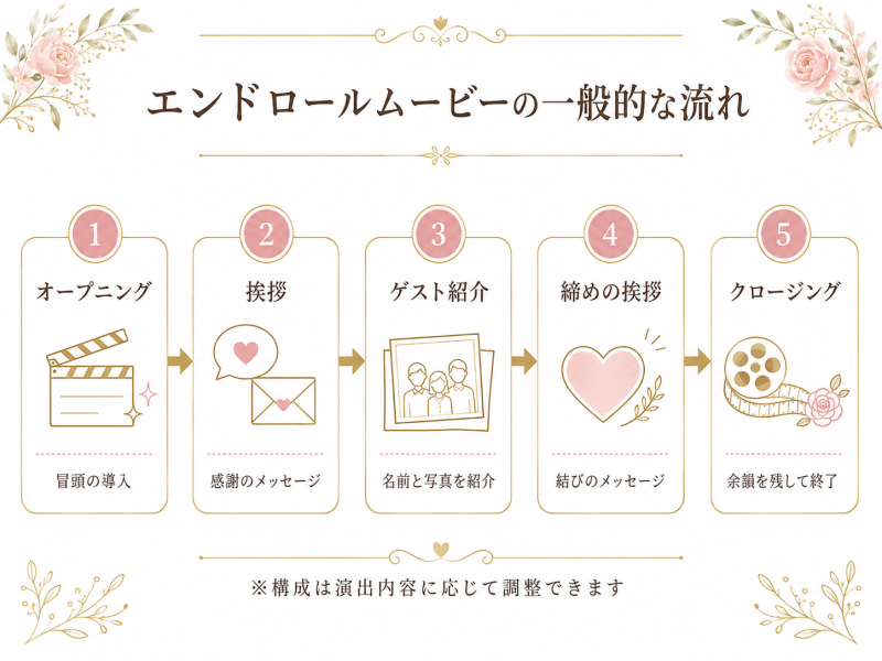 エンドロールムービーの一般的な流れ