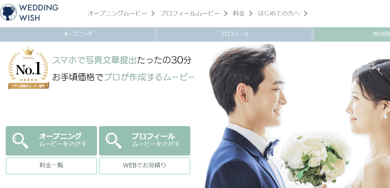 制作いたします☆ 大好評のプロフィールムービー ハッピーウェディング 