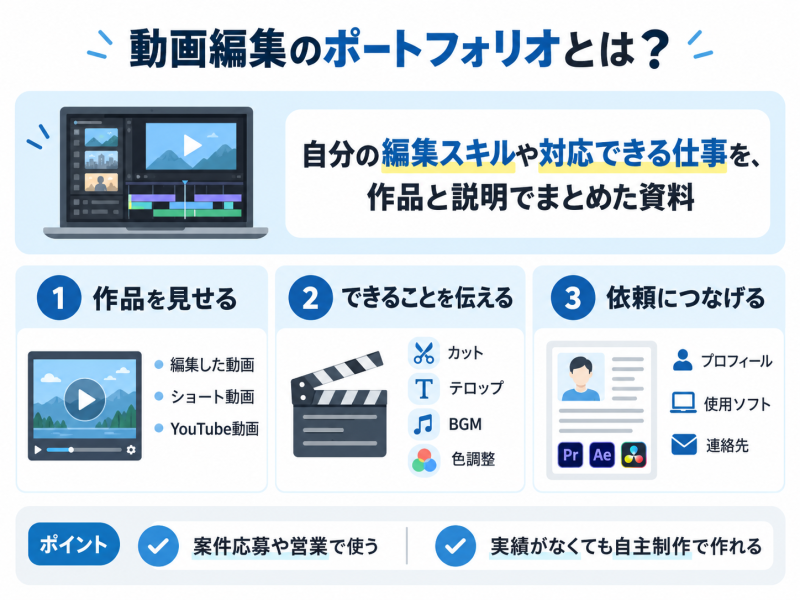 動画編集スクールのポートフォリオとは？