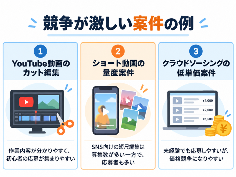競争の激しい案件の例